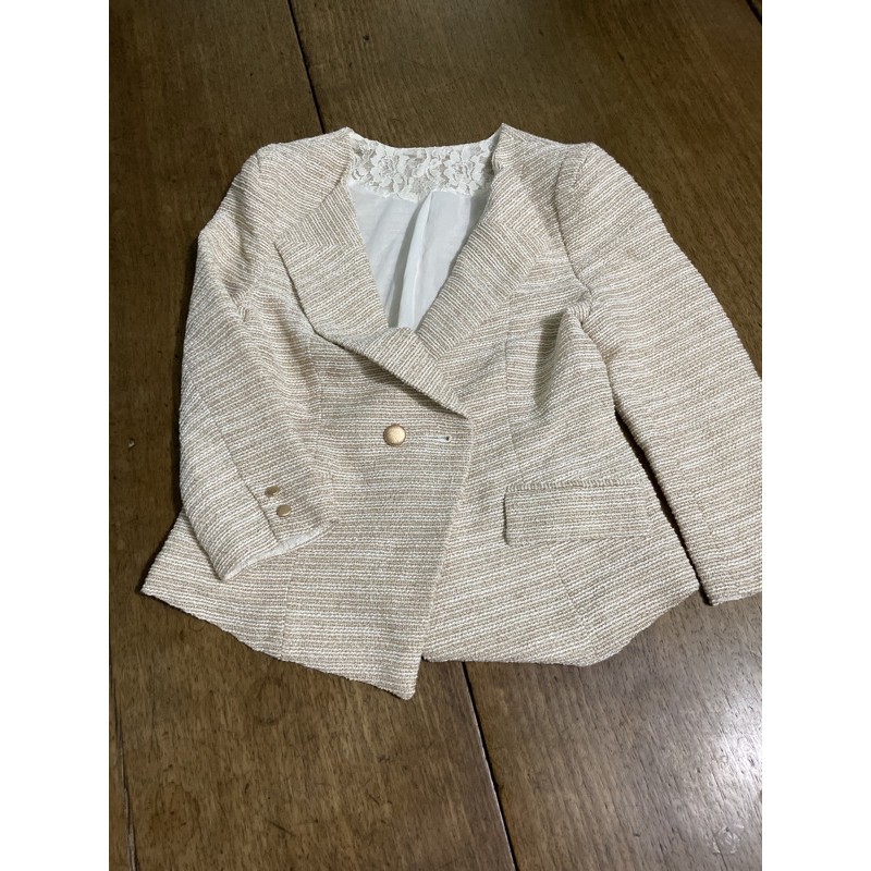 Khoác dạ tweed kim tuyến