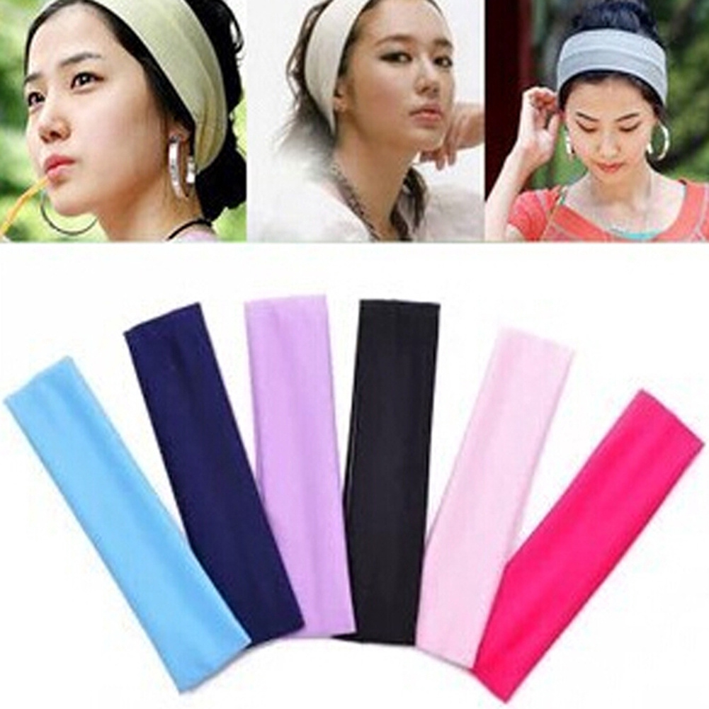 Băng Đô Cài Tóc Thấm Hút Mồ Hôi Tiện Dụng Khi Tập Yoga Gym Chạy Bộ