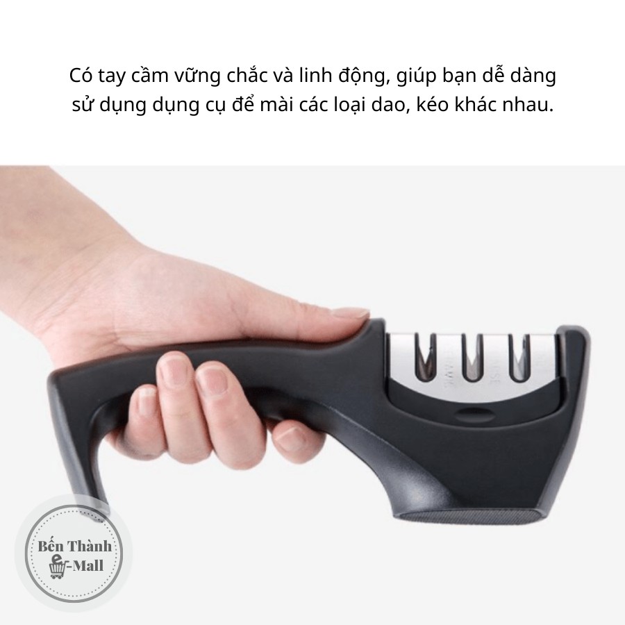 Dụng cụ mài dao kéo 3 cấp độ cầm tay [mài nhanh bén & tiện lợi]