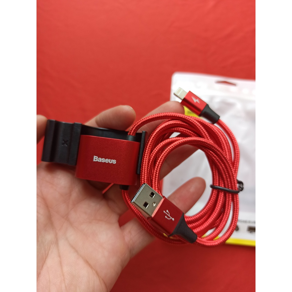 Cáp USB Baseus 1,5m 3A với bộ sạc USB kép cho iPhone 12 Pro Max 11 Xs Max XR X 8 7 6s Plus