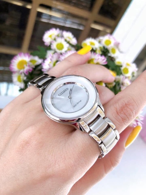 Đồng hồ nữ Citizen EM0380-81D - Eco drive - Dây kim loại chính hãng | BigBuy360 - bigbuy360.vn