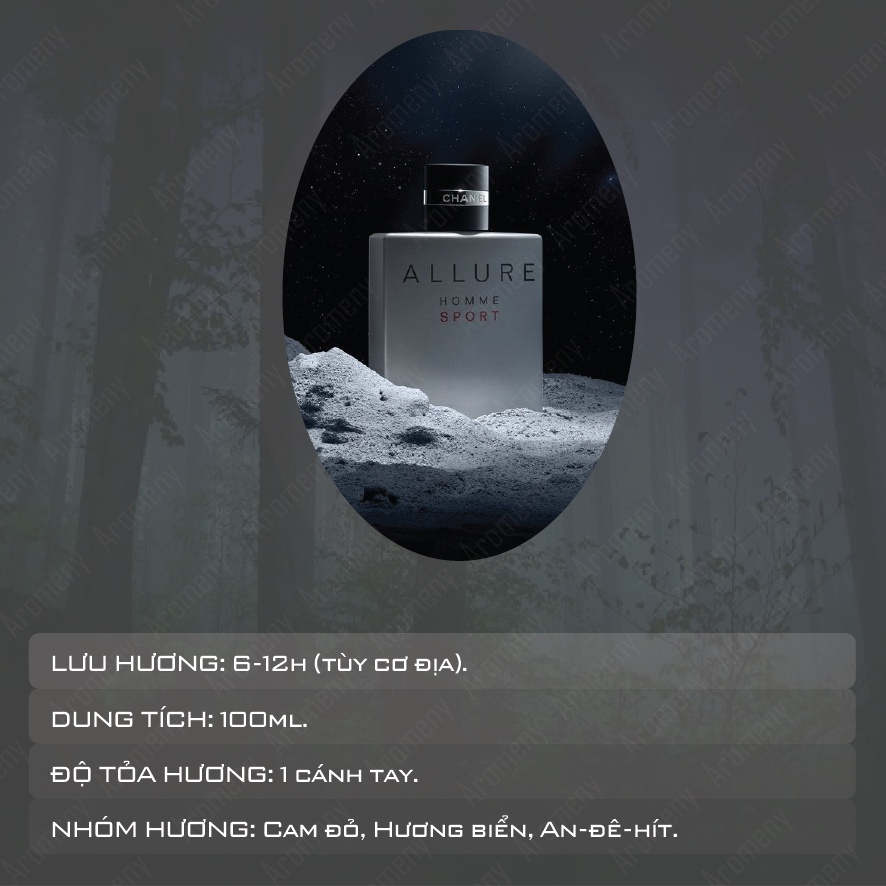 Nước Hoa Nam Allure Homme Sport EDT 100ml, Tinh dầu nước hoa nam hương gỗ tuyết tùng – Aromeny.Parfume