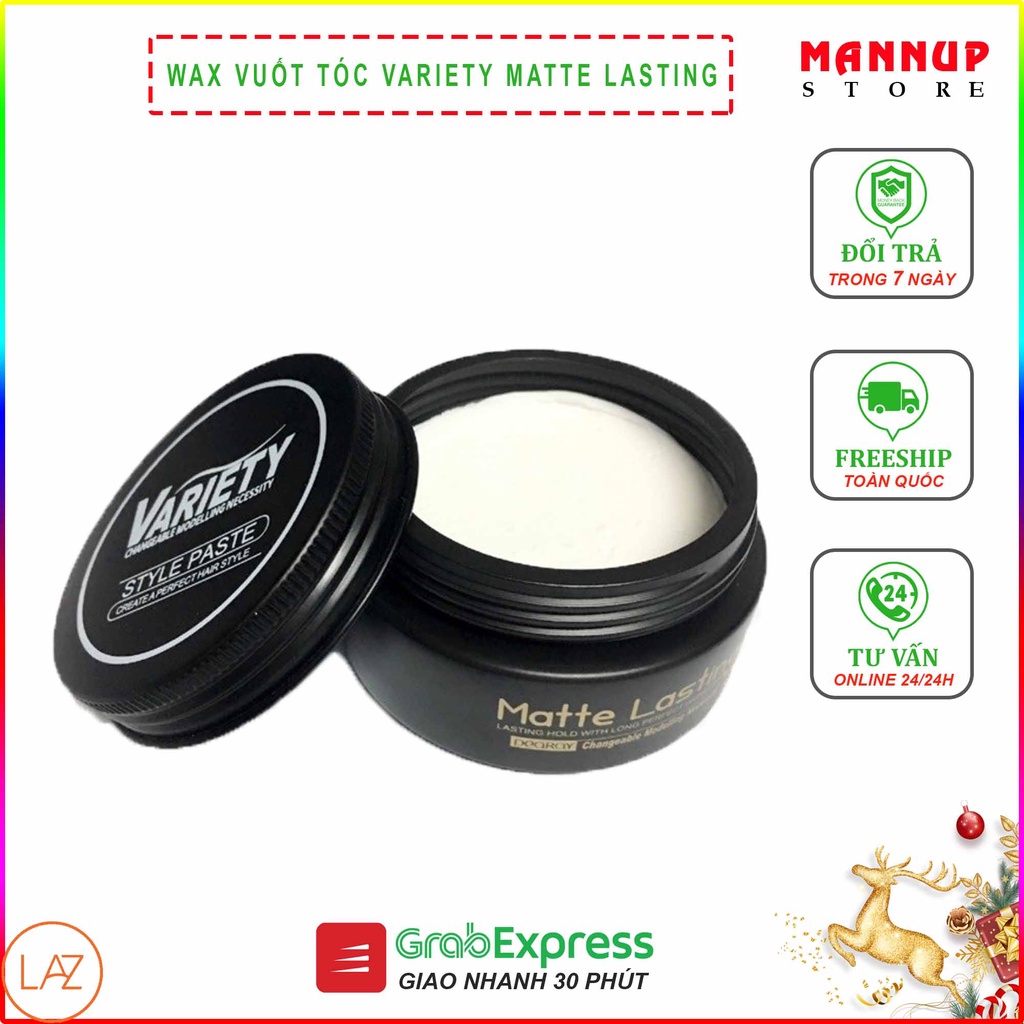 [Chính Hãng] Sáp Vuốt Tóc Tạo Kiểu Nam VARIETY MATTE LASTING 100ml - Giữ Nếp Lâu, Hương Thơm Nhẹ Nhàng, Dễ Chịu