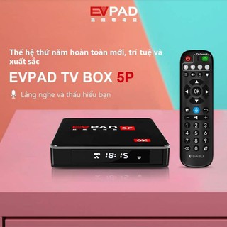 Tivi Box EVPAD 5P New, xem MIỄN PHÍ truyền hình Nhật Bản, Hàn, Trung Quốc, Đài Loan, RAM 4GB, ROM 32GB, Remote Voice