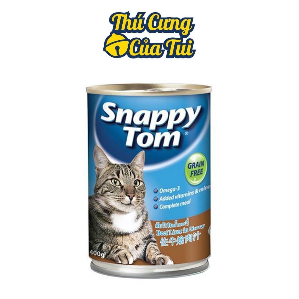 Thức Ăn Pate Snappy Tom Dinh Dưỡng Cho Mèo Lớn Dạng Lon 400g - Thú Cưng Của Tui