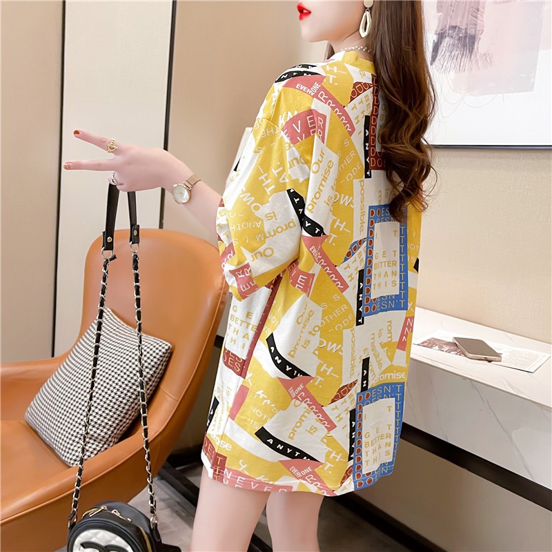 Áo Thun Ngắn Tay In Hình Phong Cách Hàn Quốc Thời Trang Hè 2021 Cho Nữ | BigBuy360 - bigbuy360.vn