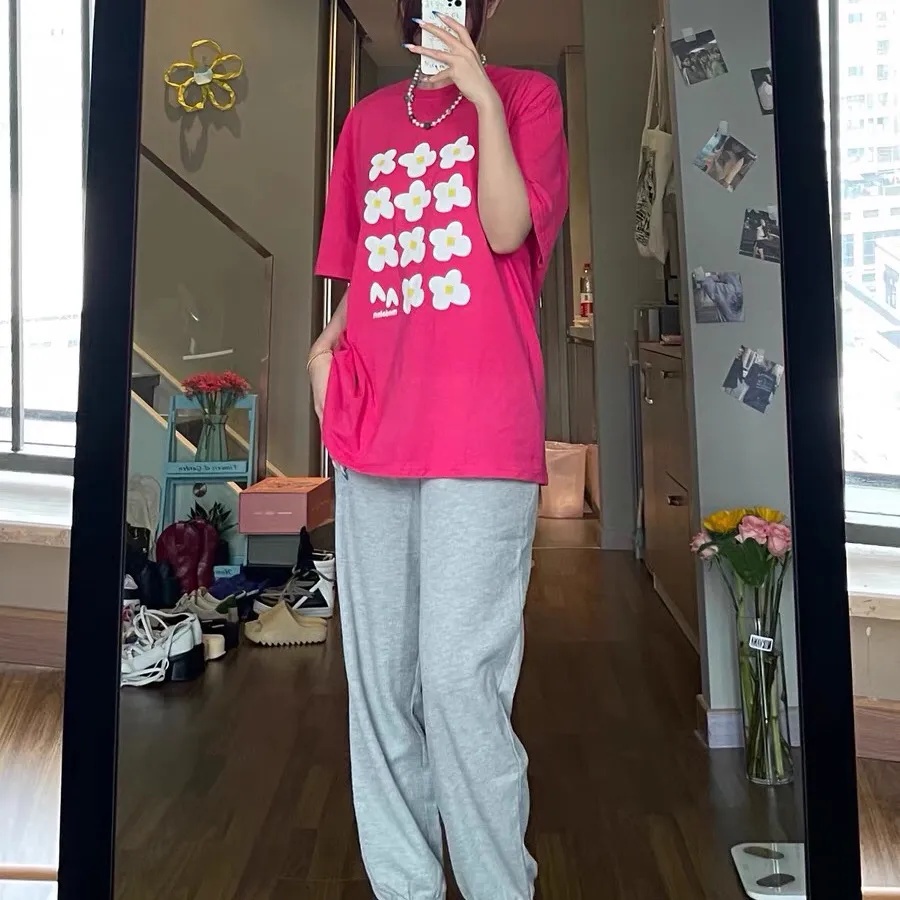 NRVP Áo Thun 100% Cotton Dáng Rộng Thời Trang Hàn Quốc Cho Nữ