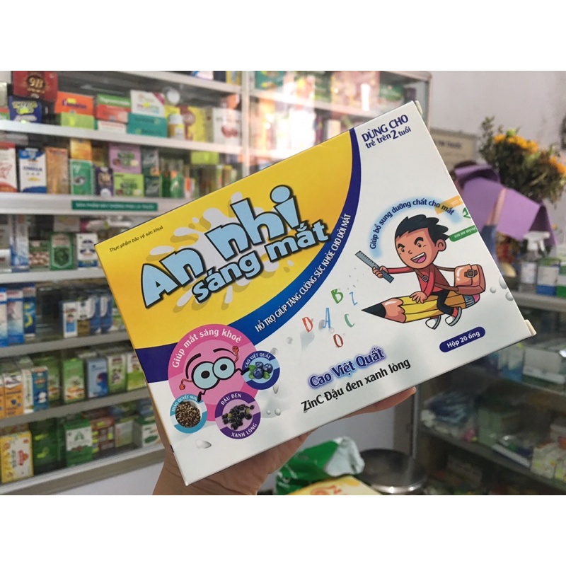 Bổ mắt_An nhi sáng mắt dàn cho bé từ 2 tuổi trở lên uống bổ xung tăng cường thị lực khoẻ mạnh hơn