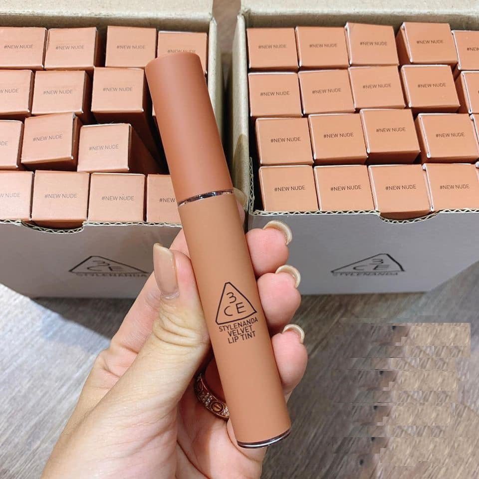 Son 3CE velvet lip tint màu cam nude #new nude