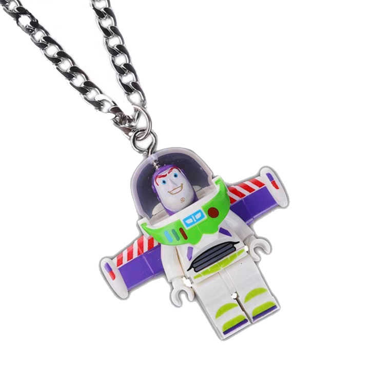 Vòng cổ mặt khối xây dựng hoạt hình phong cách hip hop đường phố cho nam và nữ