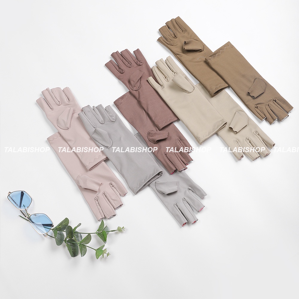 Găng tay chống nắng Bít ngón và Hở ngón thun lạnh co giãn 4 chiều Talabishop, bao tay chống tia UV, bền đẹp nhiều màu