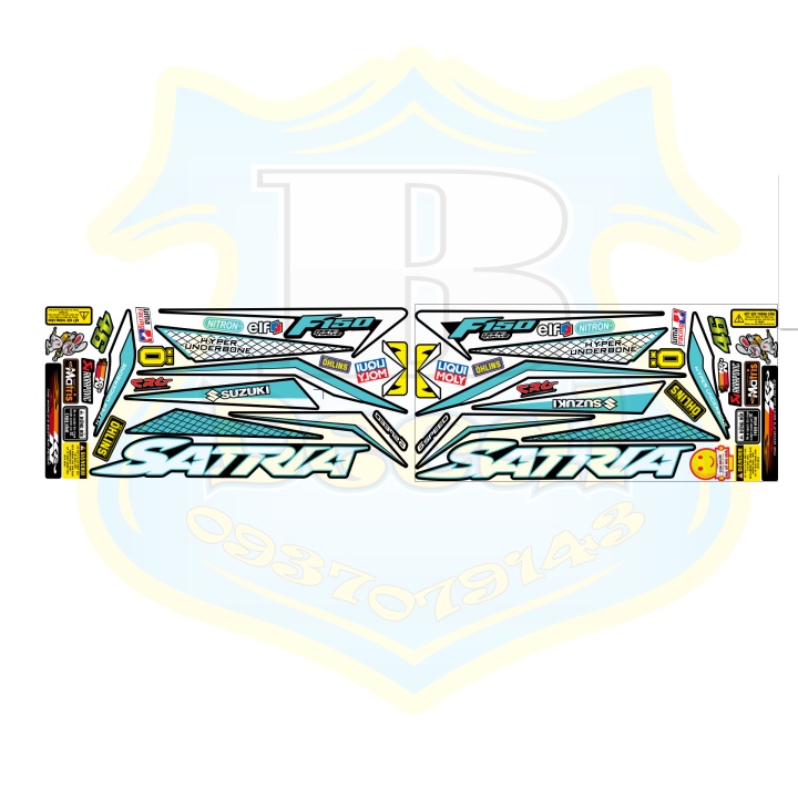 ( Quí khách vui lòng mang ra tiệm cho thợ dán ) Tem satria fi caro đen