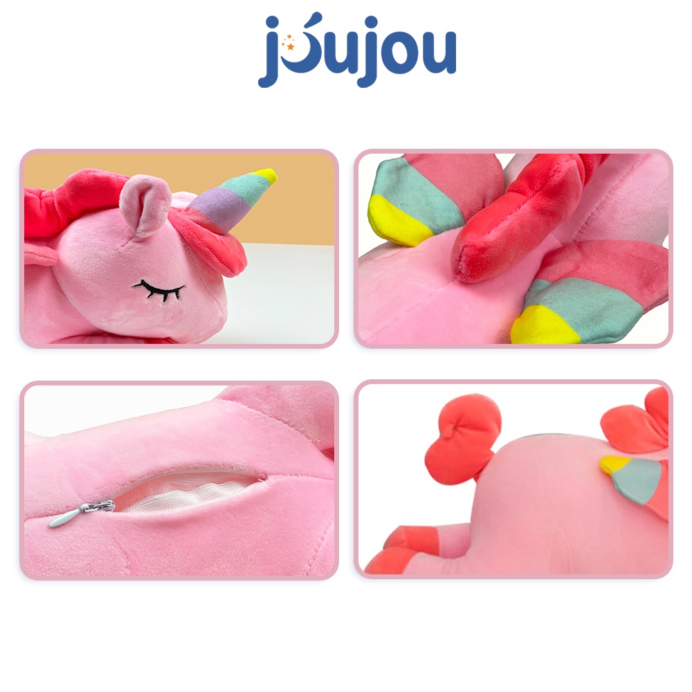 Gấu bông ngựa pony 1 sừng unicorn size 40-60cm cute cao cấp JouJou mềm mịn dễ thương cho bé