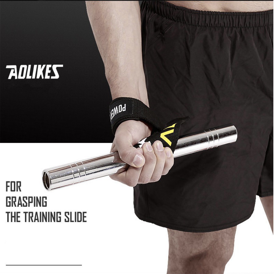 Dây kéo Lưng Lifting Straps hỗ trợ tập thể hình, Dây kéo lưng tập Gym AOLIKES (1 Đôi)