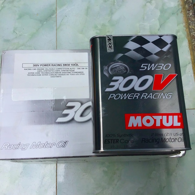 Nhớt MOTUL 300V Power Racing 5W30 2L Made in France