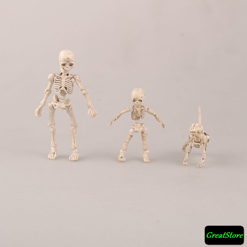 ( CHẤT, HÀNG CÓ SẴN ) MÔ HÌNH Bộ 3 Skeleton 1:18 CỬ ĐỘNG ĐƯỢC