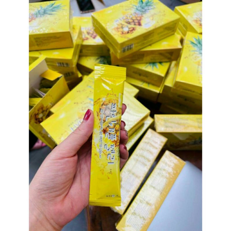 COMBO 1 HỘp Thạch Dứa chính hãng Maxicorrp - Hộp 10 Gói