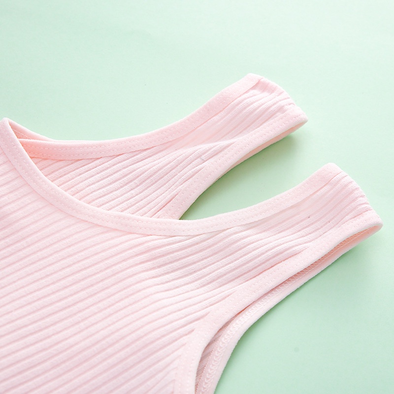 Áo lót cotton màu trơn thích hợp cho bé gái độ tuổi dậy thì