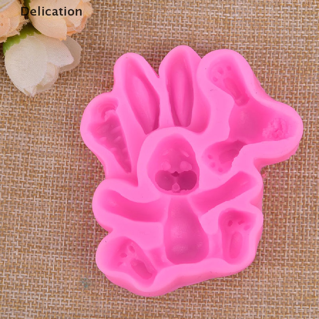 Khuôn làm bánh chất liệu silicone hình thỏ 3d dễ thương