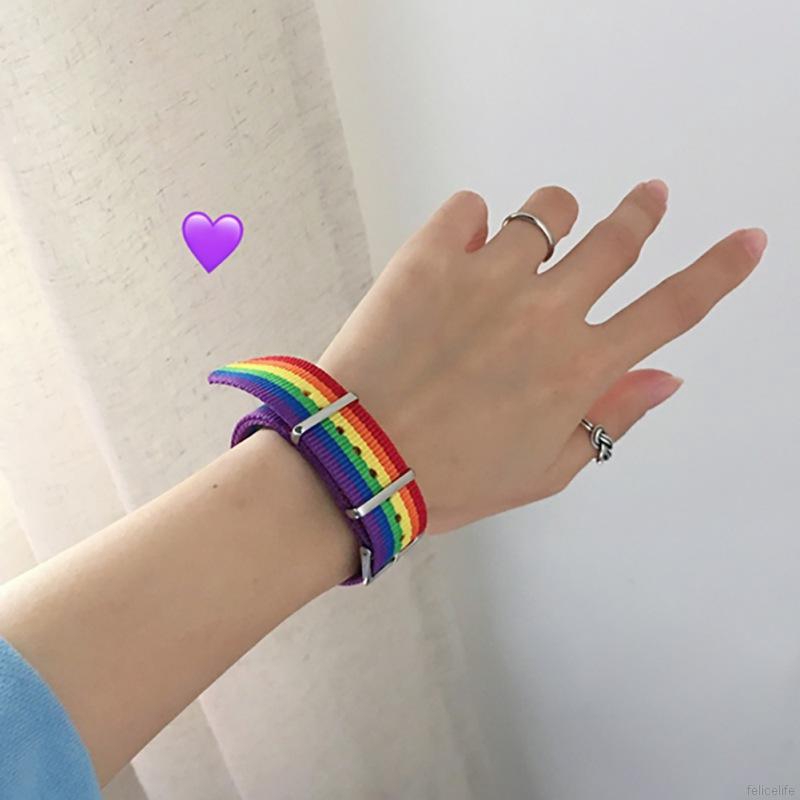Vòng Tay Màu Cầu Vồng Phong Cách Hàn Quốc Cho Cặp Đôi