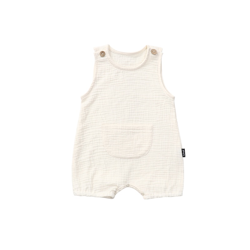 Bộ Áo Liền Quần Sát Nách Bằng Vải Cotton Phong Cách Bắc Âu Thời Trang Mùa Hè Cho Bé