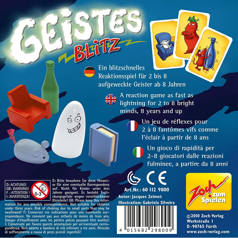 Bộ Thẻ Bài Trò Chơi Ghost blitz Geistes Phiên Bản Tiếng Anh