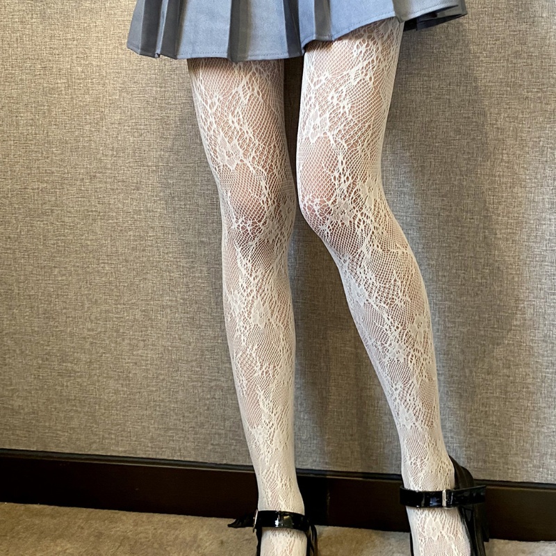 Youyo Quần Tất Lưới Xuyên Thấu Phối Ren Hoa Ngọt Ngào Phong Cách Lolita Cho Nữ