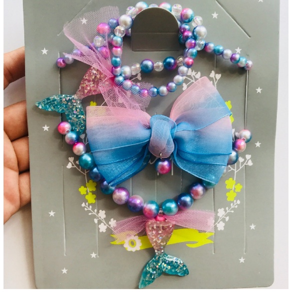 hạt nhựa tròn có lỗ mỹ nhân ngư gói 5 hạt hạt vòng hạt làm đồ handmade