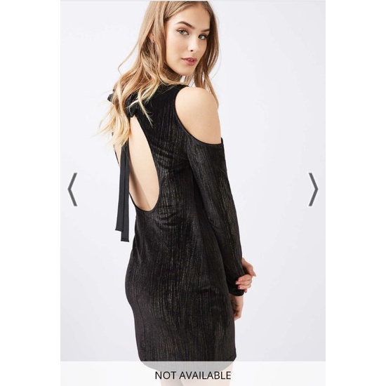 Đầm nhung ôm body tay dài Topshop VNXK đầm cut-out hở lưng đan dây sexy vải nhũ sequin xuất khẩu dư 