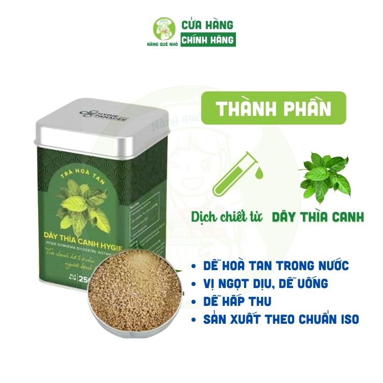 Trà Dây Thìa Canh Hòa Tan Hygie And Panacee Hỗ Trợ Ổn Định Đường Huyết