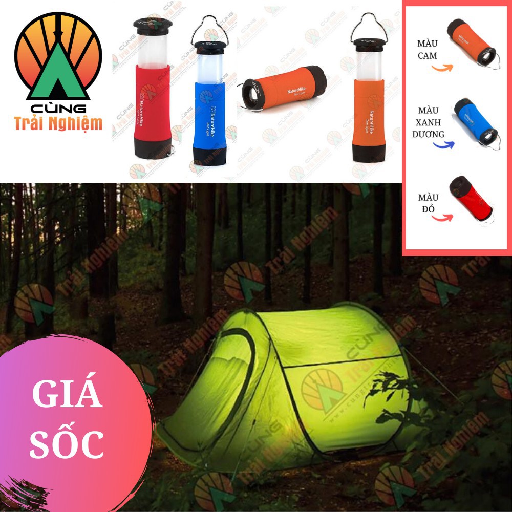 [CHÍNH HÃNG] Đèn Led Treo Lều Dã Ngoại 3 Chế Độ Sáng Đèn Pin Đi Đường, Đạp Xe, Cắm Trại Naturehike NH15A003-I