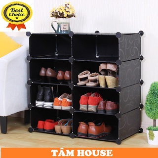 Tủ nhựa ghép,tủ quần áo,tủ nhựa đựng quần áo đa năng tâm house đủ 8 ô không cửa