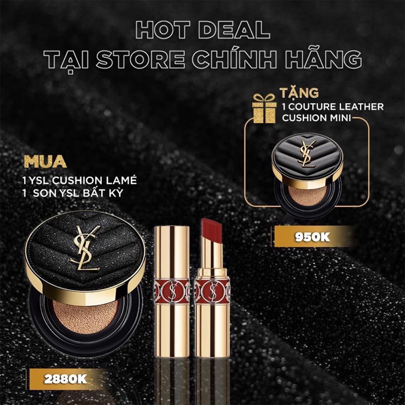 Cushion YSL bản Limited 2021 vỏ da mới nhất Sẵn mini #5gr giá siêu tốt - #tone20
