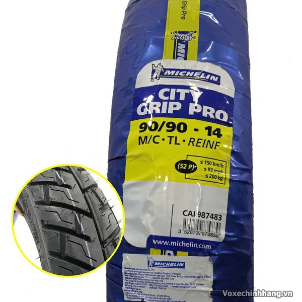 Vỏ Michelin City Grip Pro 80/90-14 hoặc 90/90-14 (220008) (220012)