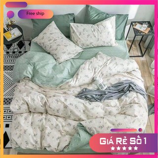 Chăn ga gối cotton living "cúc nhí be" 4 món