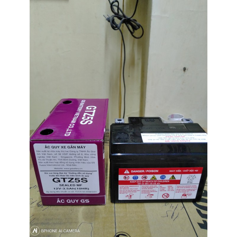 Ắc quy xe máy GS - GTZ5S (12V - 3,5Ah)