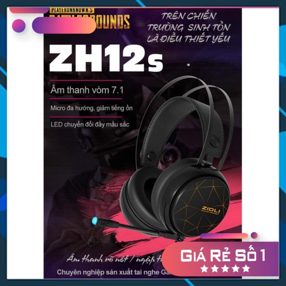 HÀNG CHÍNH HÃNG Tai nghe Zidli ZH12S âm thanh vòm 7.1 kết nối usb mic dài NEW 100%