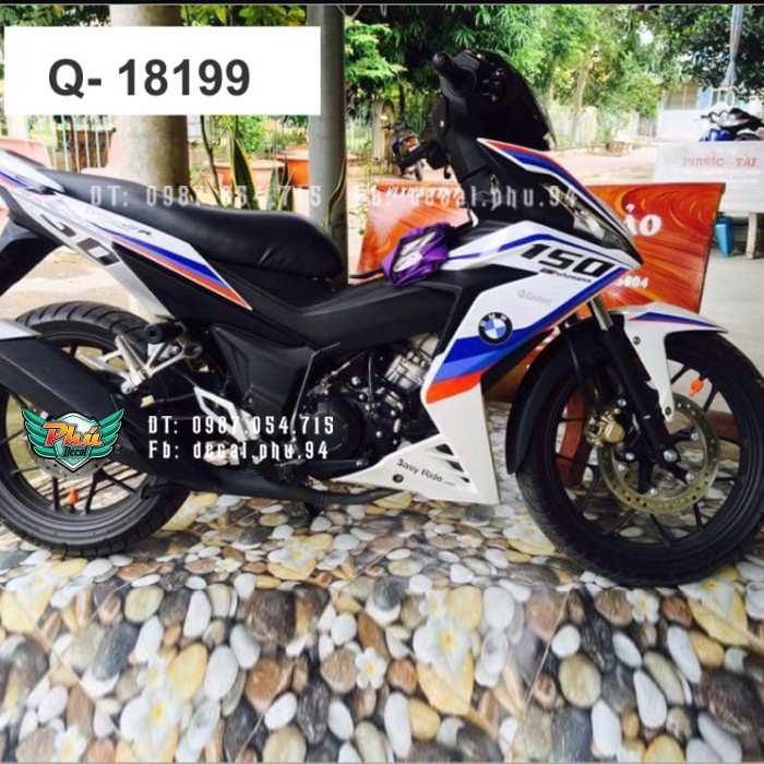 tem rời Winner sọc BMW xe trắng 1