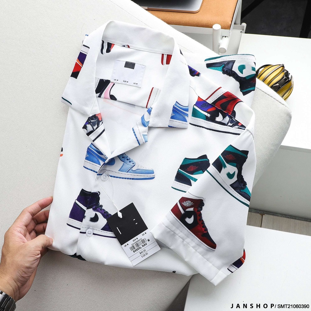 Áo Sơ Mi Nam T.M In Hình Giày Sneaker Năng Động Trẻ Trung | BigBuy360 - bigbuy360.vn