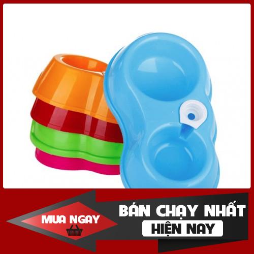 [❌GIÁ SỈ❌] [FREESHIP] Bát ăn cho chó mèo bát nhựa đôi có cấp nước 0 ❤️