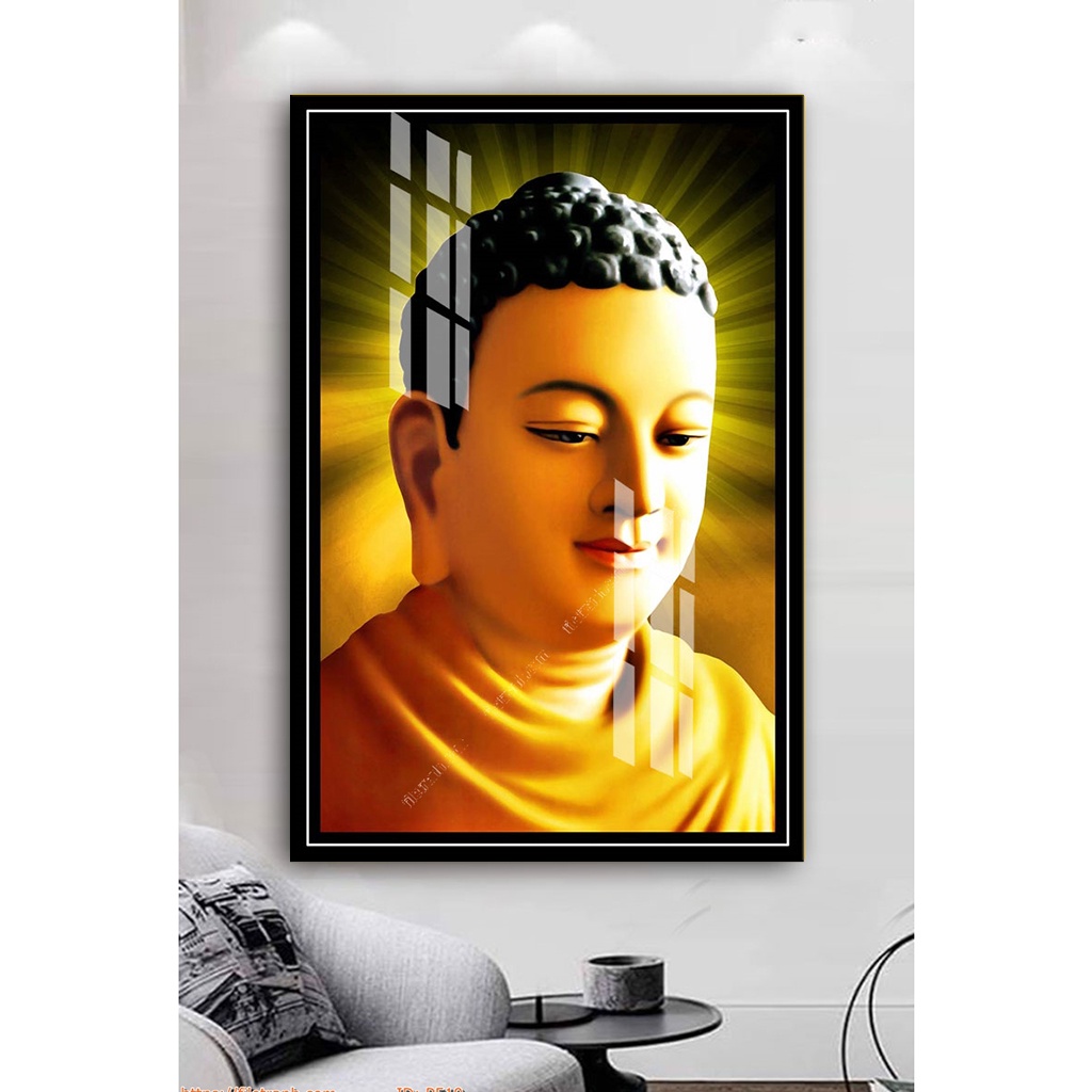 Tranh Treo Tường Đức Phật - Tranh Phật Giáo Treo Phòng Thờ Laminate Tráng Gương