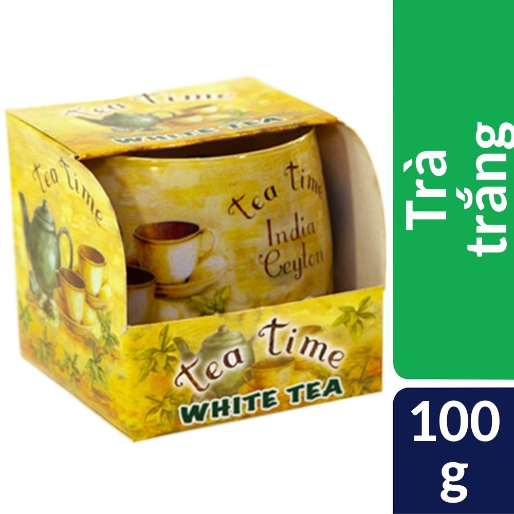 Ly nến thơm khử mùi Bartek Tea Time 100g QT024484 - trà hoa nhài, nến thơm phòng, thư giãn (giao mẫu ngẫu nhiên)