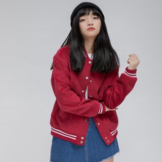 Usthebasic - Áo khoác nhung Varsity