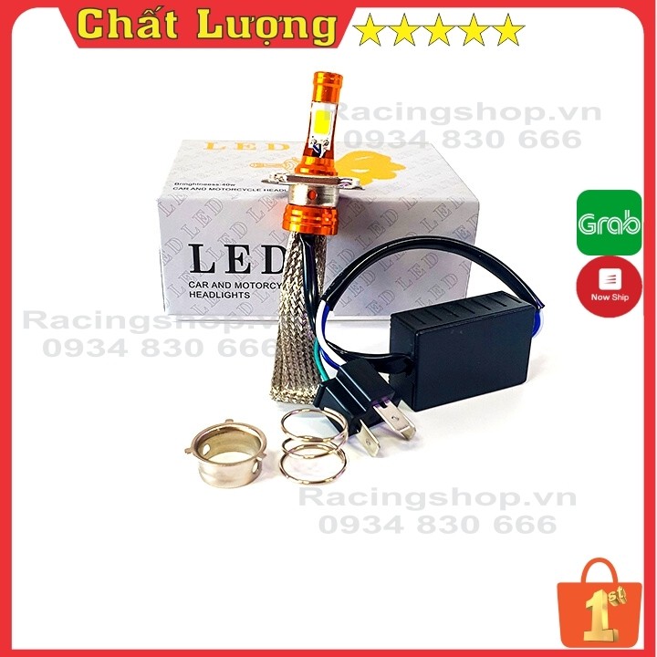 Đèn Pha Led Xe Máy LEDVNRACING.COM Đèn Pha Trợ Sáng 🔥 CYT Loại 1 🔥 2 TIM LED H4 & M5 🔥  -  (GIÁ 1 BÓNG) - Chất lượng cao