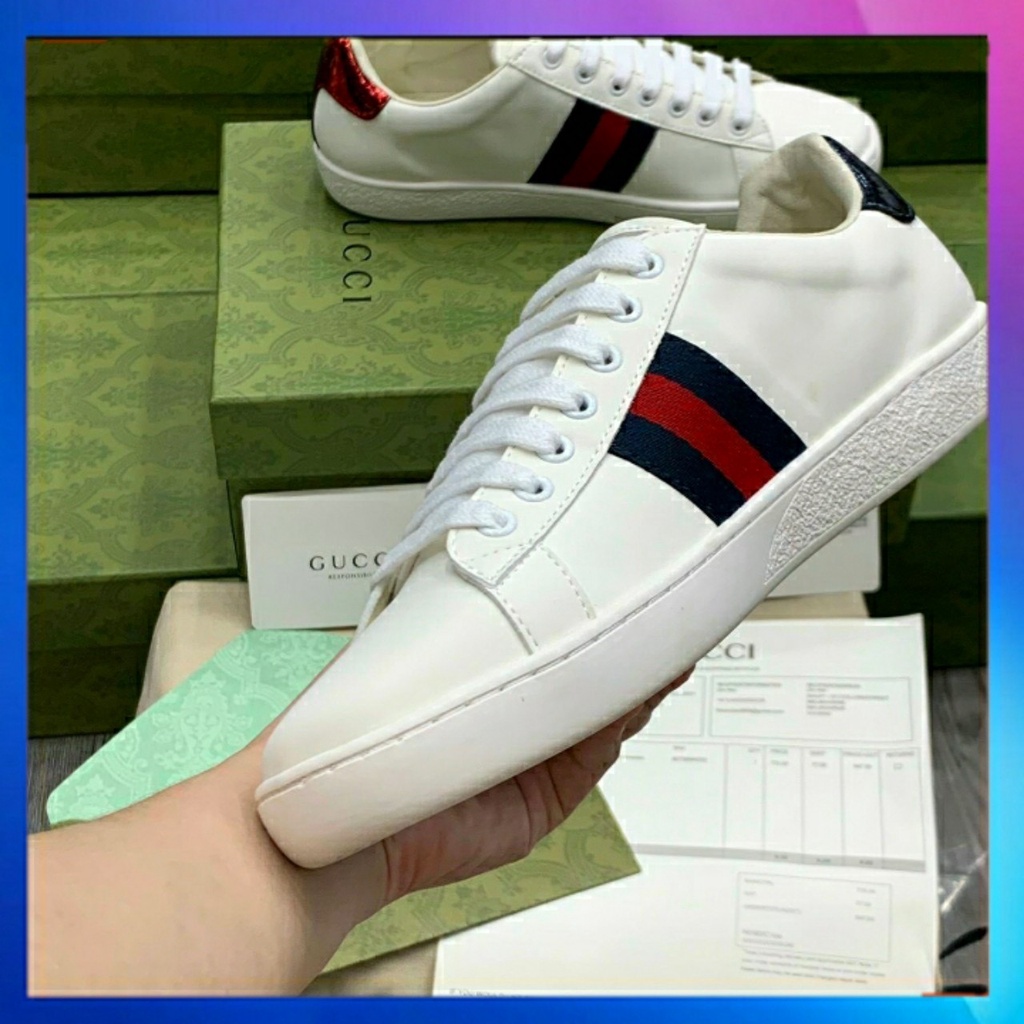 Giày GUCI ace trơn siêucấp (ảnh thật) [HÀNG11-FULL PHỤ KIỆN] Giày thể thao guci 𝐆𝐮𝐜𝐜𝐢 trơn thời trang | BigBuy360 - bigbuy360.vn