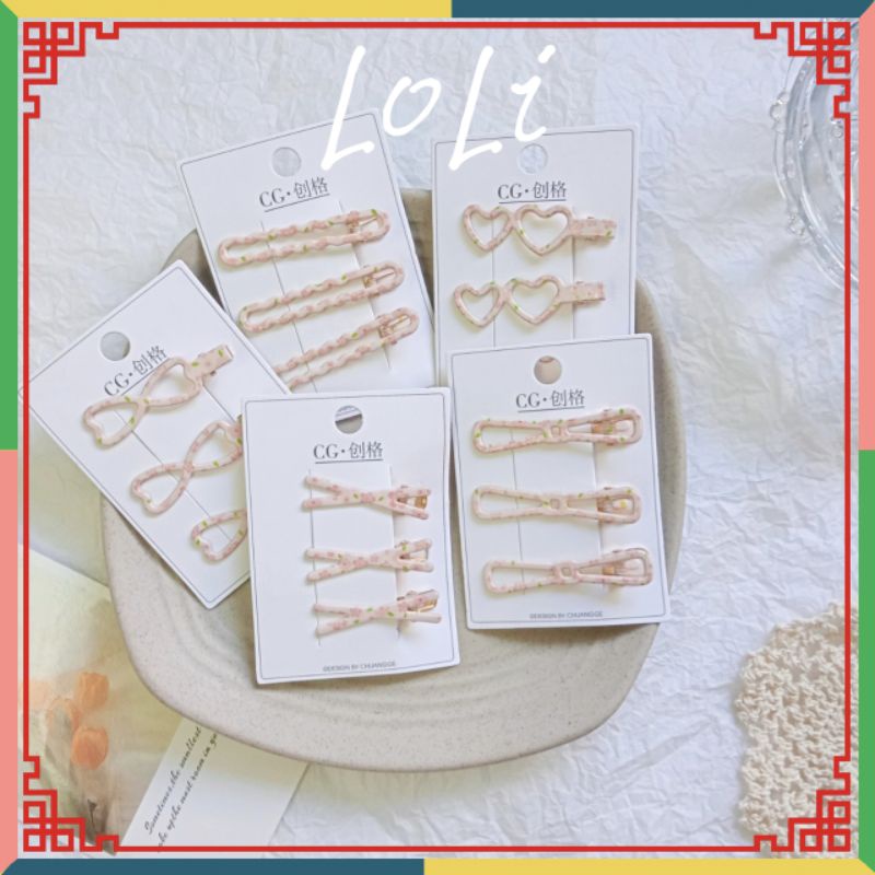 (Bộ 3 Cái) Kẹp Tóc Hoa Anh Đào Dễ Thương Xinh Xắn Cho Nữ