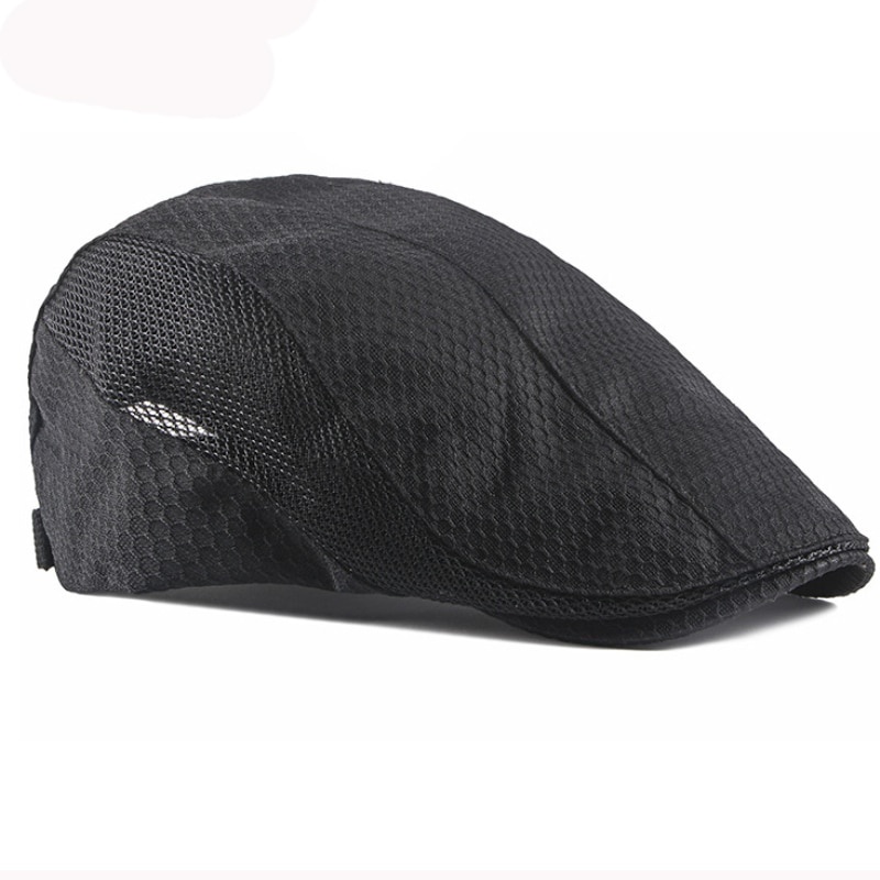 Mũ Beret Phối Lưới Thoáng Khí Thời Trang Mùa Hè Cho Nam Và Nữ