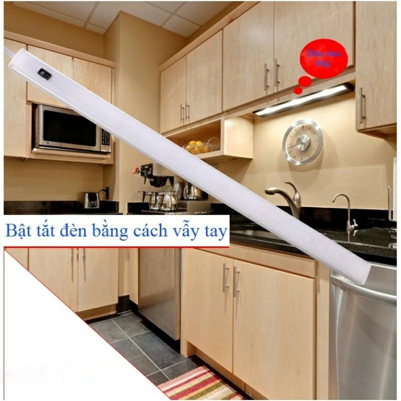 Đèn led thanh 1m- 3m hắt tủ bếp có cảm biến vây tay