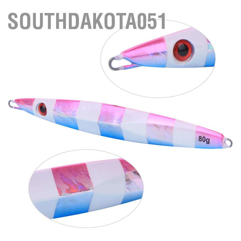 Southdakota051 80g Jigging Quick Sinking Noctilucence Fish Lure Bait Saltwater Fishing Tool