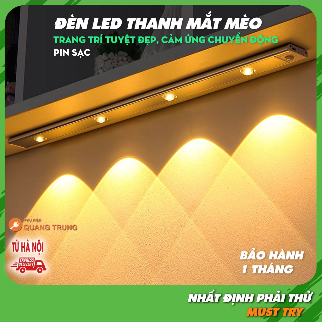 Đèn led mắt mèo trang trí decor nhà, có pin sạc, tuyệt đẹp, cảm ứng hồng ngoại